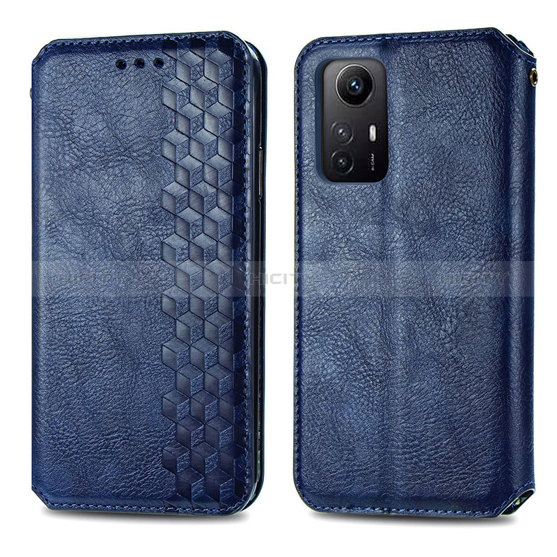 Handytasche Stand Schutzhülle Flip Leder Hülle S01D für Xiaomi Redmi Note 12S Blau Plus