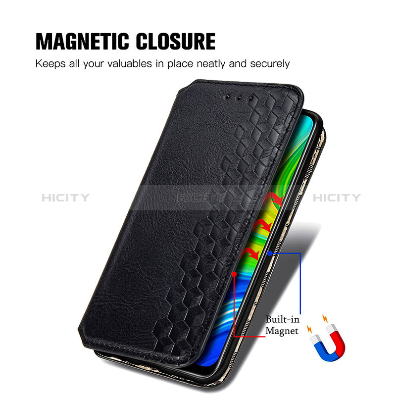 Handytasche Stand Schutzhülle Flip Leder Hülle S01D für Xiaomi Redmi Note 9 groß