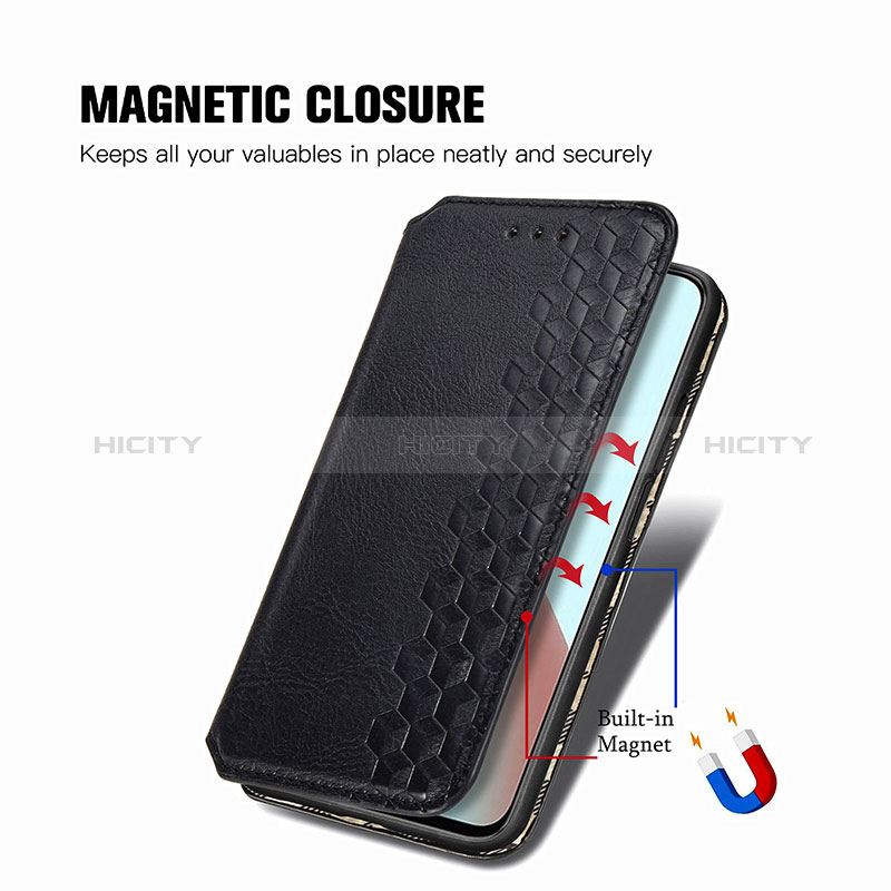 Handytasche Stand Schutzhülle Flip Leder Hülle S01D für Xiaomi Redmi Note 9 5G groß