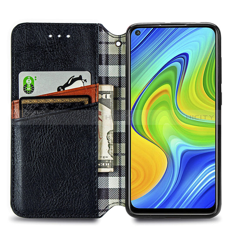 Handytasche Stand Schutzhülle Flip Leder Hülle S01D für Xiaomi Redmi Note 9 groß