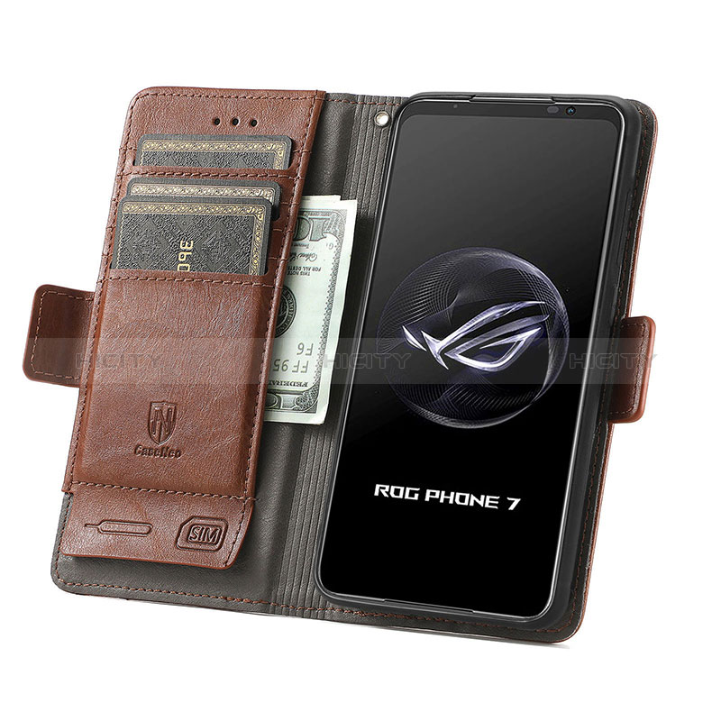 Handytasche Stand Schutzhülle Flip Leder Hülle S02D für Asus ROG Phone 7