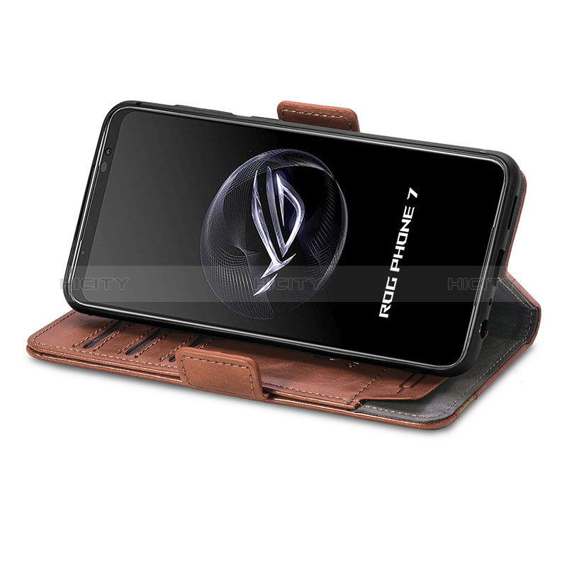 Handytasche Stand Schutzhülle Flip Leder Hülle S02D für Asus ROG Phone 7 Pro