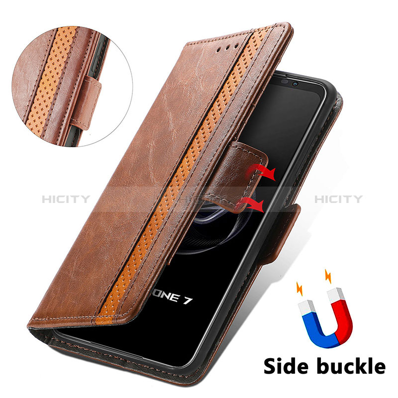 Handytasche Stand Schutzhülle Flip Leder Hülle S02D für Asus ROG Phone 7 Pro