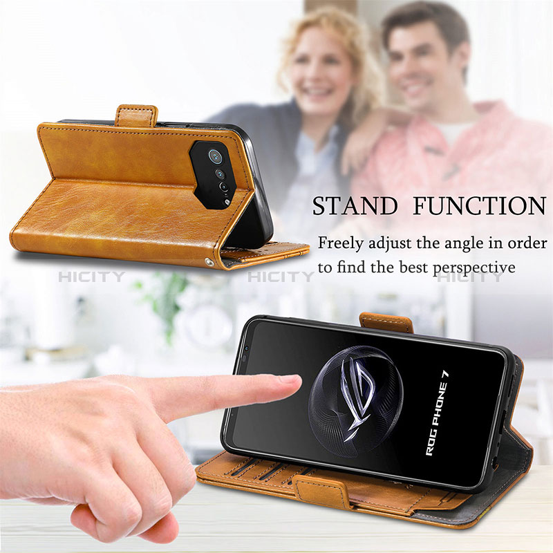 Handytasche Stand Schutzhülle Flip Leder Hülle S02D für Asus ROG Phone 7 Pro