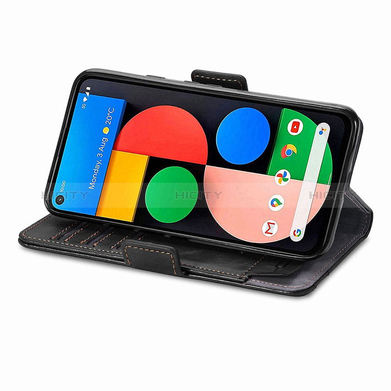 Handytasche Stand Schutzhülle Flip Leder Hülle S02D für Google Pixel 5a 5G