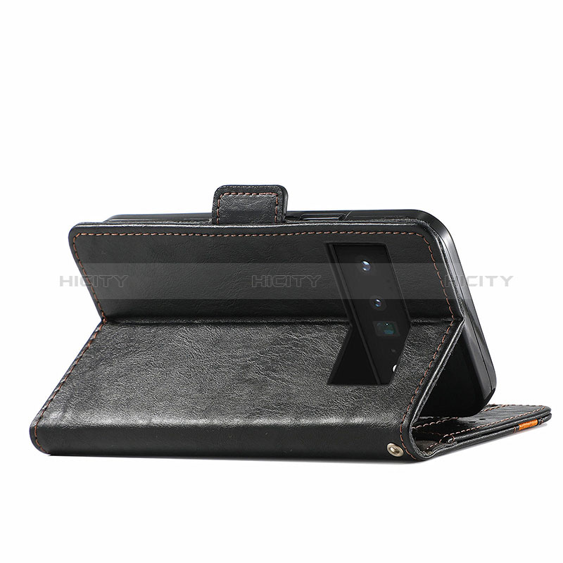 Handytasche Stand Schutzhülle Flip Leder Hülle S02D für Google Pixel 6 Pro 5G groß