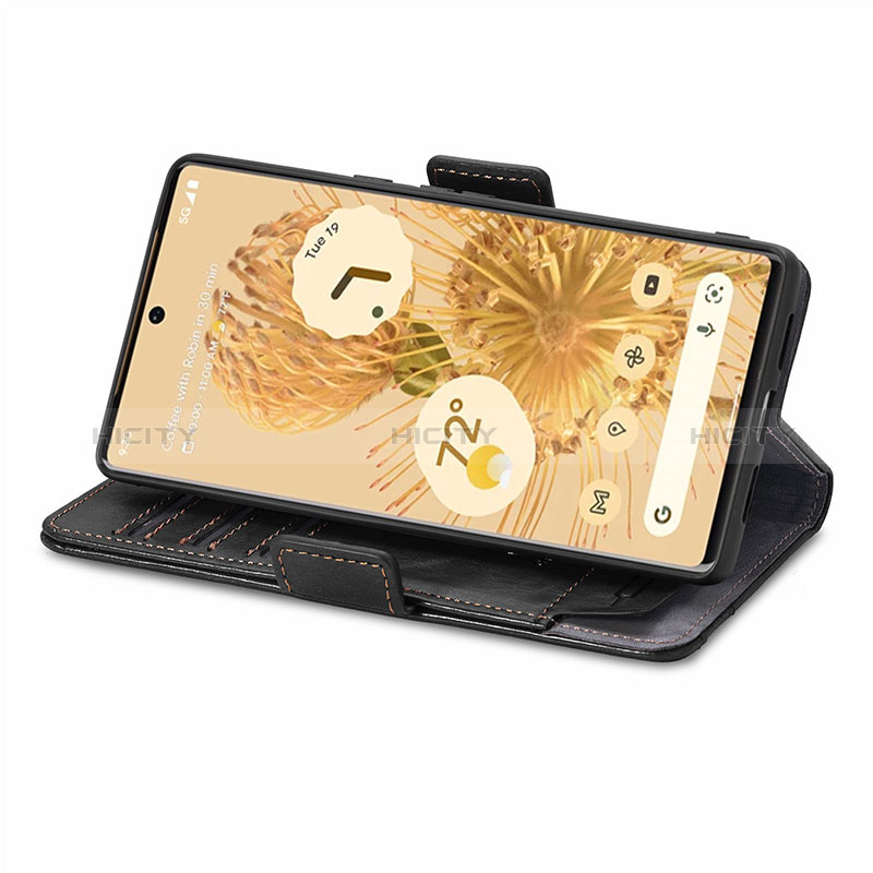 Handytasche Stand Schutzhülle Flip Leder Hülle S02D für Google Pixel 6 Pro 5G