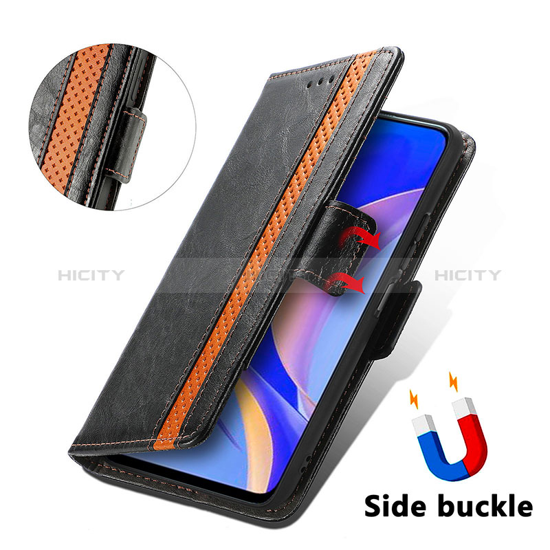 Handytasche Stand Schutzhülle Flip Leder Hülle S02D für Huawei Enjoy 50 Pro groß