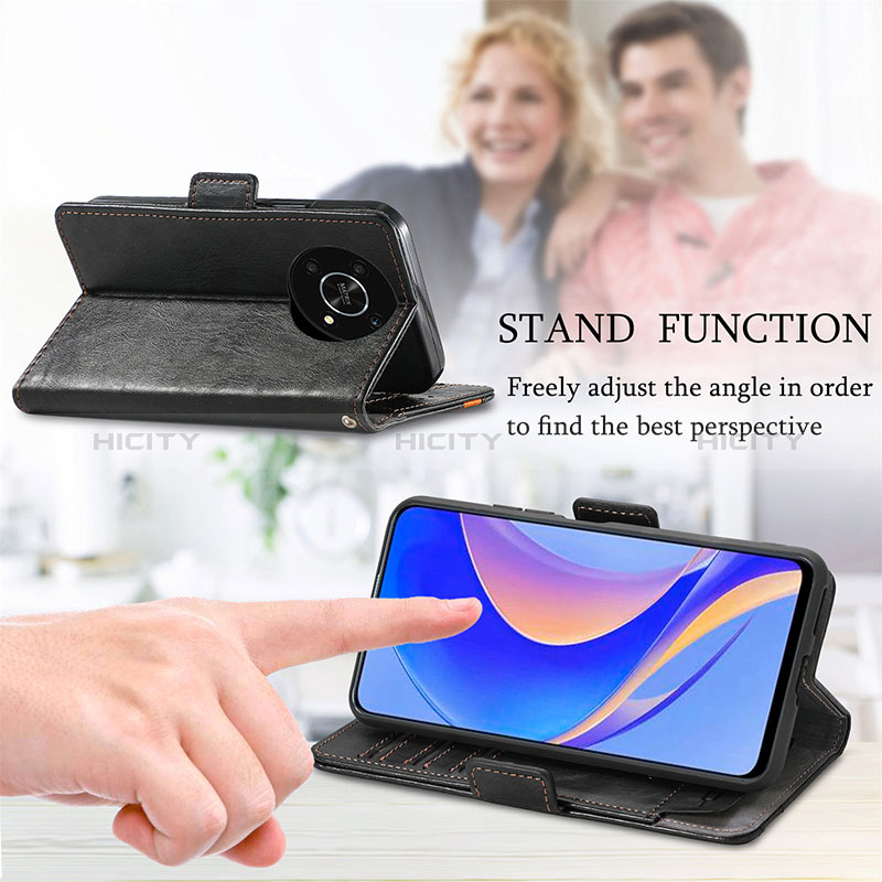 Handytasche Stand Schutzhülle Flip Leder Hülle S02D für Huawei Enjoy 50 Pro groß