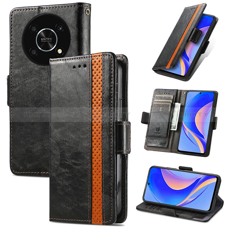 Handytasche Stand Schutzhülle Flip Leder Hülle S02D für Huawei Enjoy 50 Pro groß