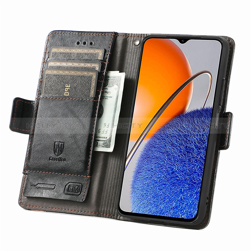 Handytasche Stand Schutzhülle Flip Leder Hülle S02D für Huawei Enjoy 50z groß