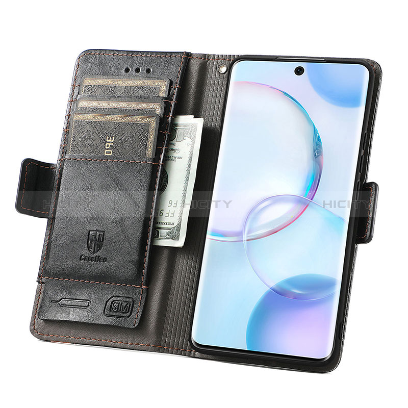 Handytasche Stand Schutzhülle Flip Leder Hülle S02D für Huawei Honor 50 5G