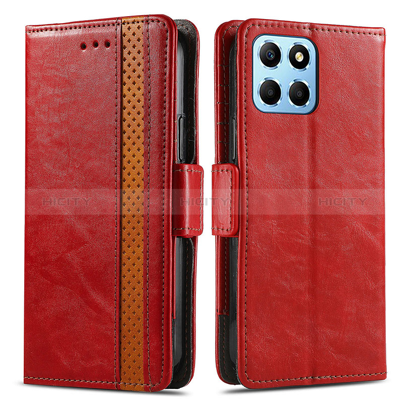 Handytasche Stand Schutzhülle Flip Leder Hülle S02D für Huawei Honor 70 Lite 5G Rot