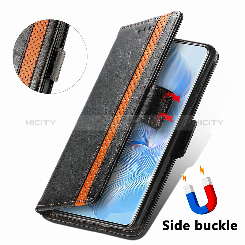 Handytasche Stand Schutzhülle Flip Leder Hülle S02D für Huawei Honor 80 5G groß