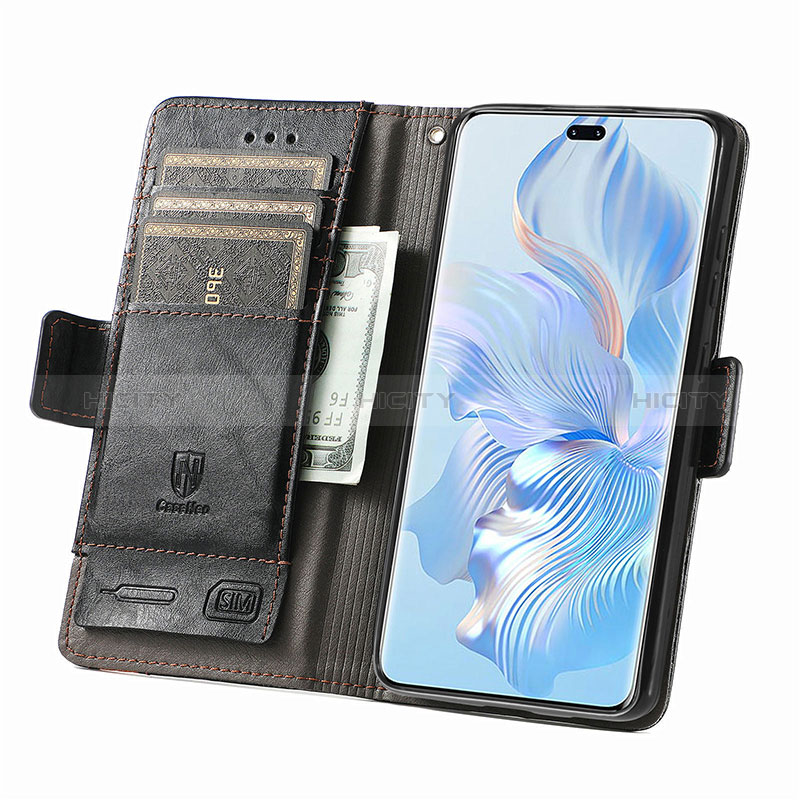 Handytasche Stand Schutzhülle Flip Leder Hülle S02D für Huawei Honor 80 Pro 5G