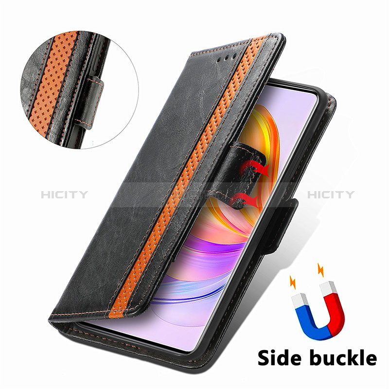 Handytasche Stand Schutzhülle Flip Leder Hülle S02D für Huawei Honor 80 SE 5G groß