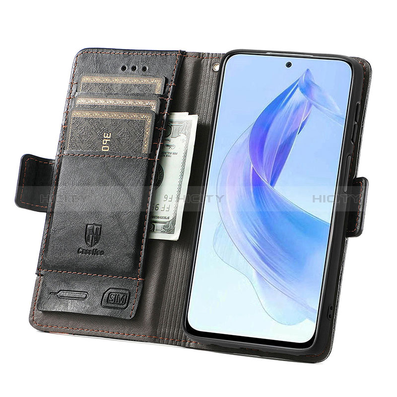 Handytasche Stand Schutzhülle Flip Leder Hülle S02D für Huawei Honor 90 Lite 5G