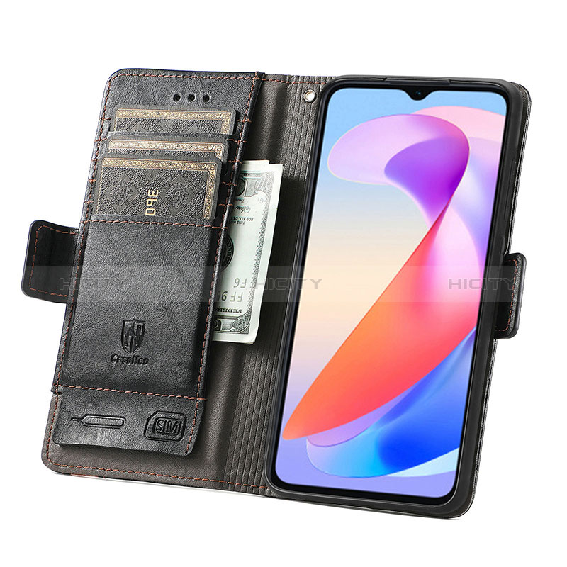 Handytasche Stand Schutzhülle Flip Leder Hülle S02D für Huawei Honor X6a