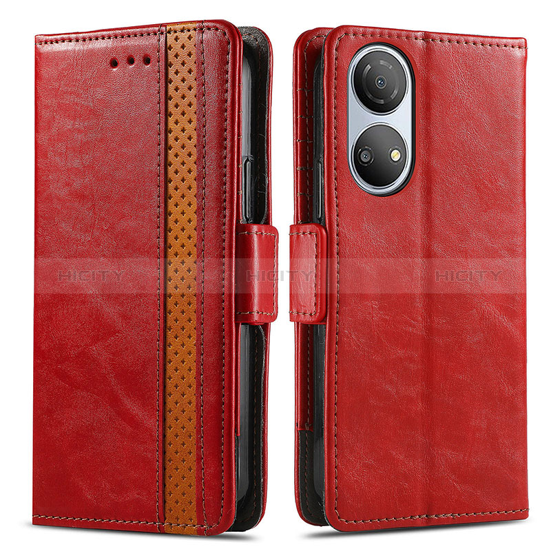 Handytasche Stand Schutzhülle Flip Leder Hülle S02D für Huawei Honor X7 Rot