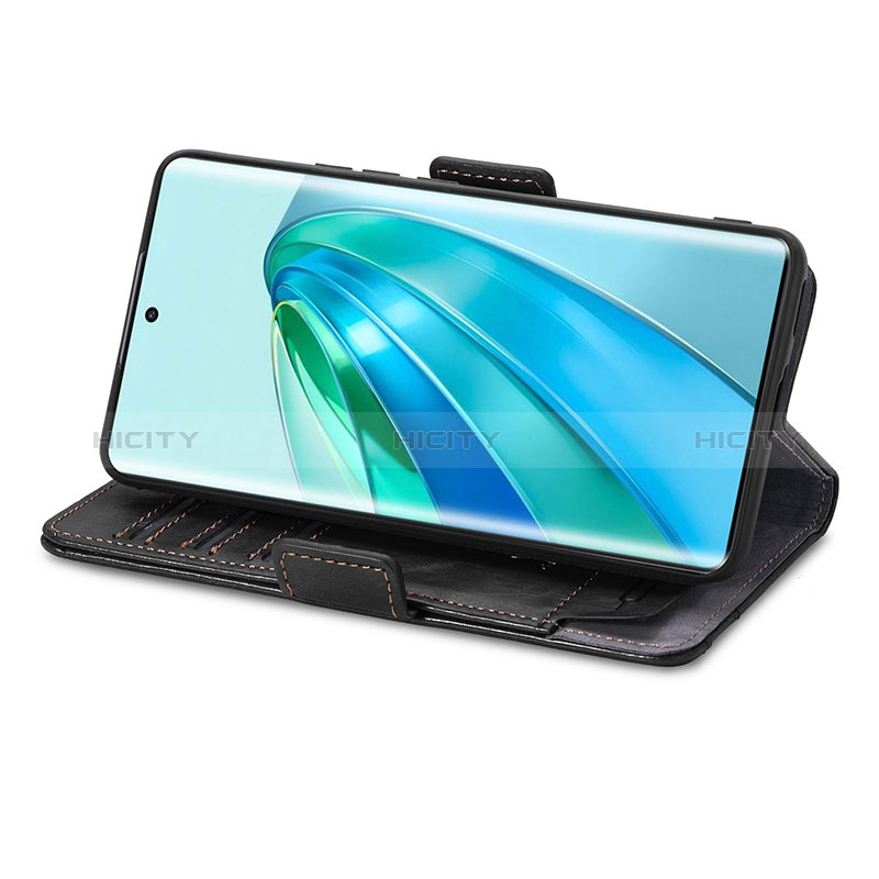 Handytasche Stand Schutzhülle Flip Leder Hülle S02D für Huawei Honor X9a 5G groß