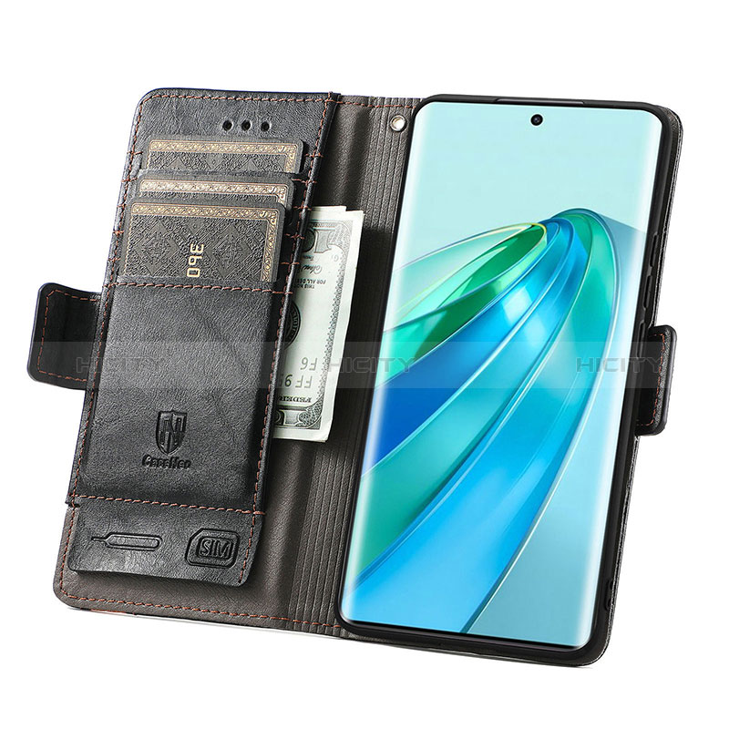 Handytasche Stand Schutzhülle Flip Leder Hülle S02D für Huawei Honor X9a 5G