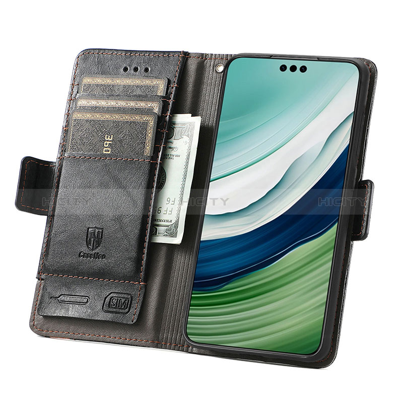 Handytasche Stand Schutzhülle Flip Leder Hülle S02D für Huawei Mate 60 Pro groß