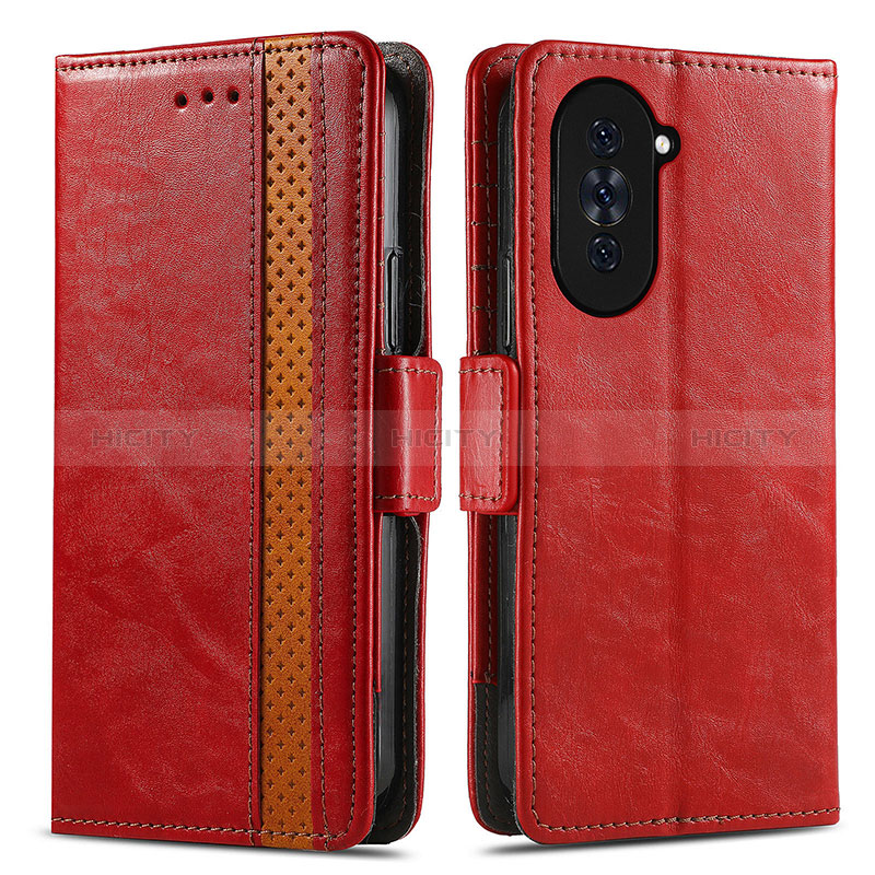 Handytasche Stand Schutzhülle Flip Leder Hülle S02D für Huawei Nova 10 Rot Plus