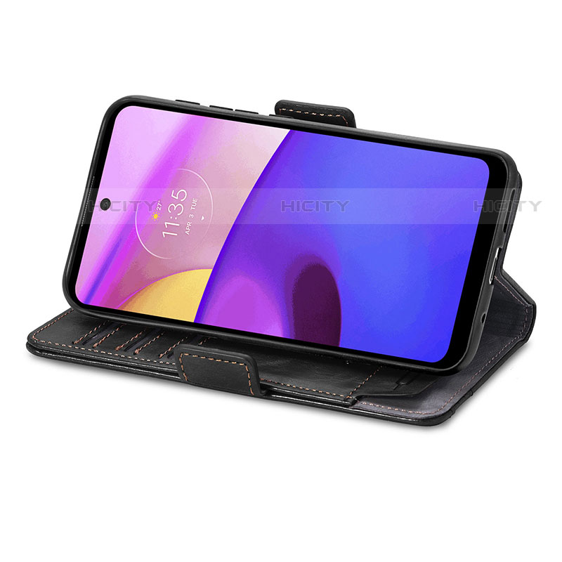 Handytasche Stand Schutzhülle Flip Leder Hülle S02D für Motorola Moto E20