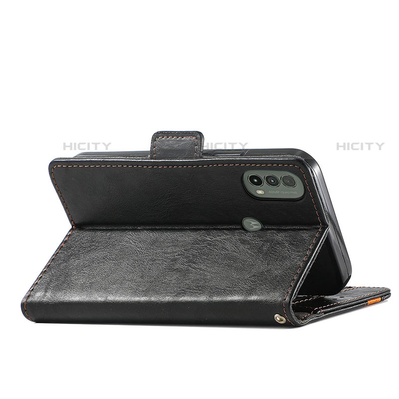 Handytasche Stand Schutzhülle Flip Leder Hülle S02D für Motorola Moto E40