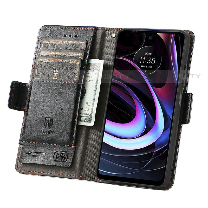 Handytasche Stand Schutzhülle Flip Leder Hülle S02D für Motorola Moto Edge (2021) 5G