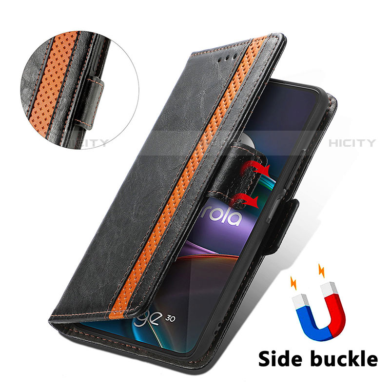 Handytasche Stand Schutzhülle Flip Leder Hülle S02D für Motorola Moto Edge 30 5G