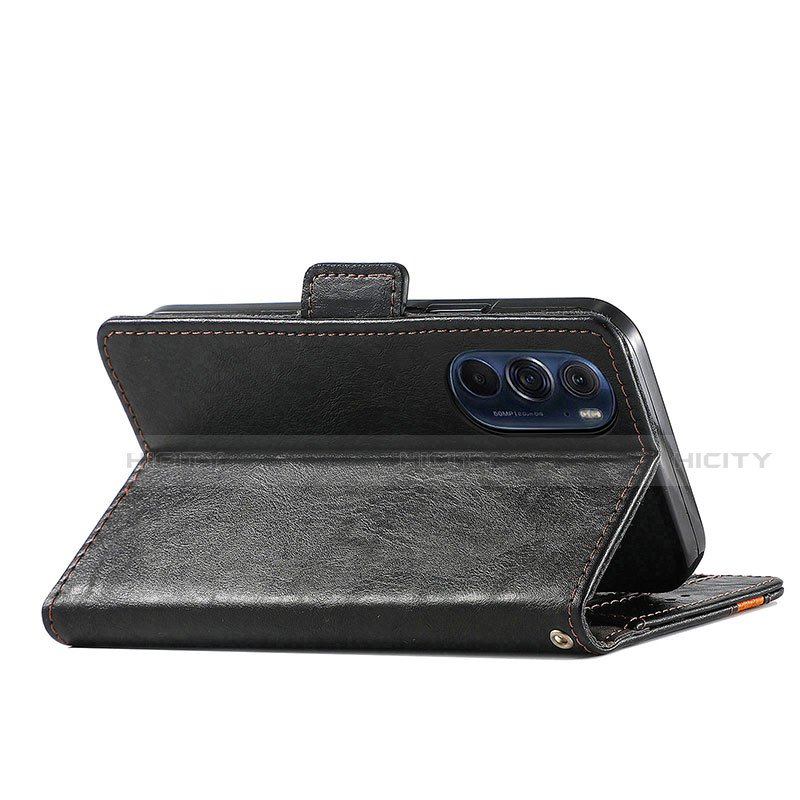 Handytasche Stand Schutzhülle Flip Leder Hülle S02D für Motorola Moto Edge 30 Pro 5G