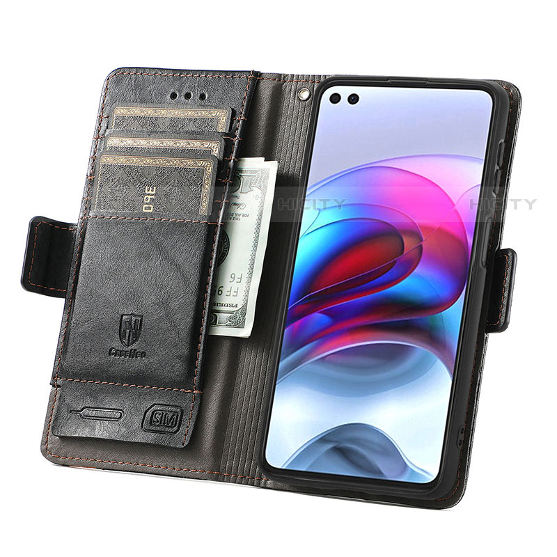 Handytasche Stand Schutzhülle Flip Leder Hülle S02D für Motorola Moto Edge S 5G