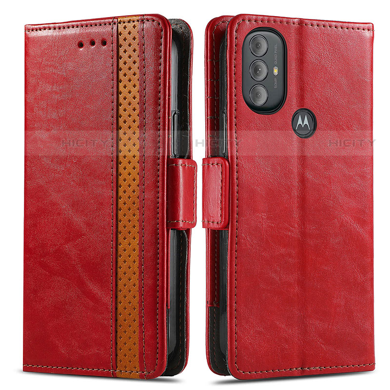 Handytasche Stand Schutzhülle Flip Leder Hülle S02D für Motorola Moto G Play (2023) Rot