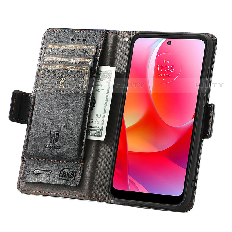 Handytasche Stand Schutzhülle Flip Leder Hülle S02D für Motorola Moto G Power (2022)