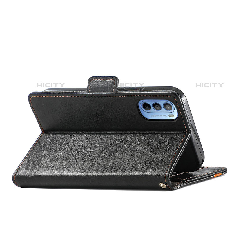 Handytasche Stand Schutzhülle Flip Leder Hülle S02D für Motorola Moto G31