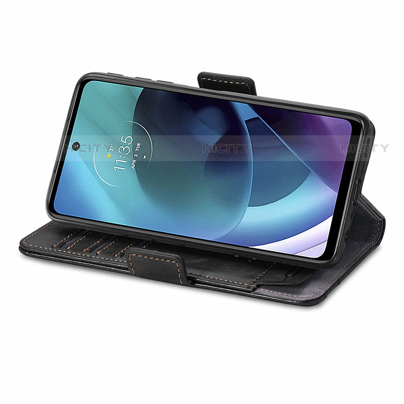 Handytasche Stand Schutzhülle Flip Leder Hülle S02D für Motorola Moto G51 5G