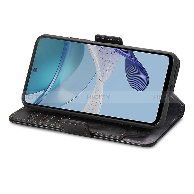 Handytasche Stand Schutzhülle Flip Leder Hülle S02D für Motorola Moto G53 5G