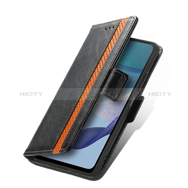 Handytasche Stand Schutzhülle Flip Leder Hülle S02D für Motorola Moto G53j 5G groß