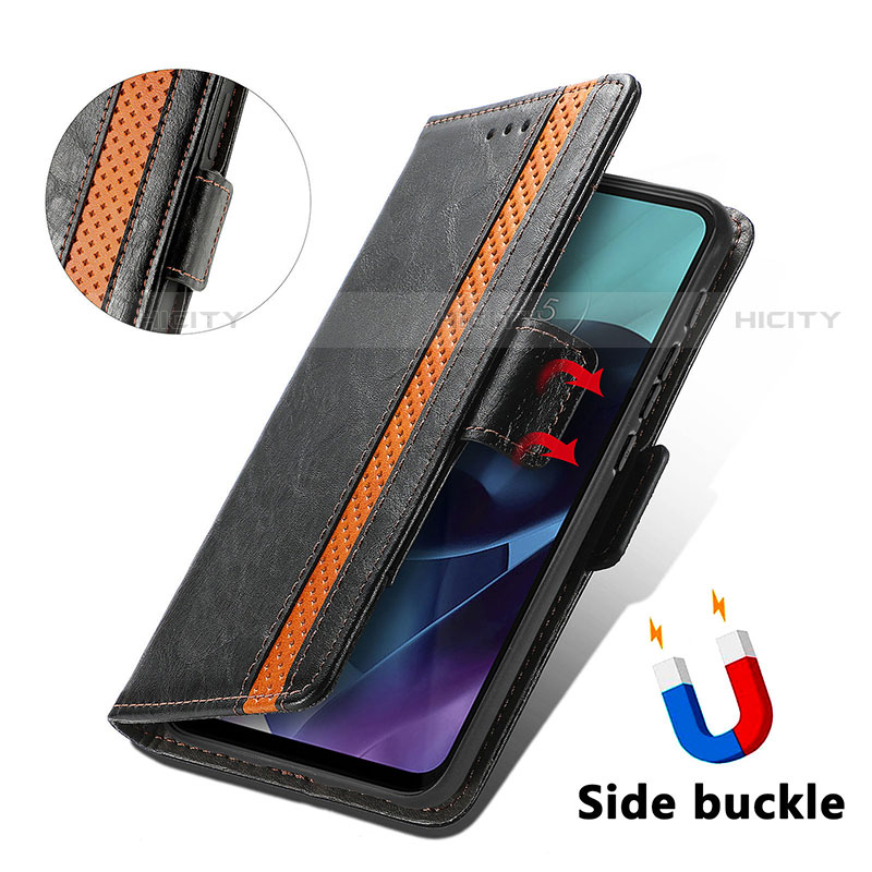 Handytasche Stand Schutzhülle Flip Leder Hülle S02D für Motorola Moto G71 5G