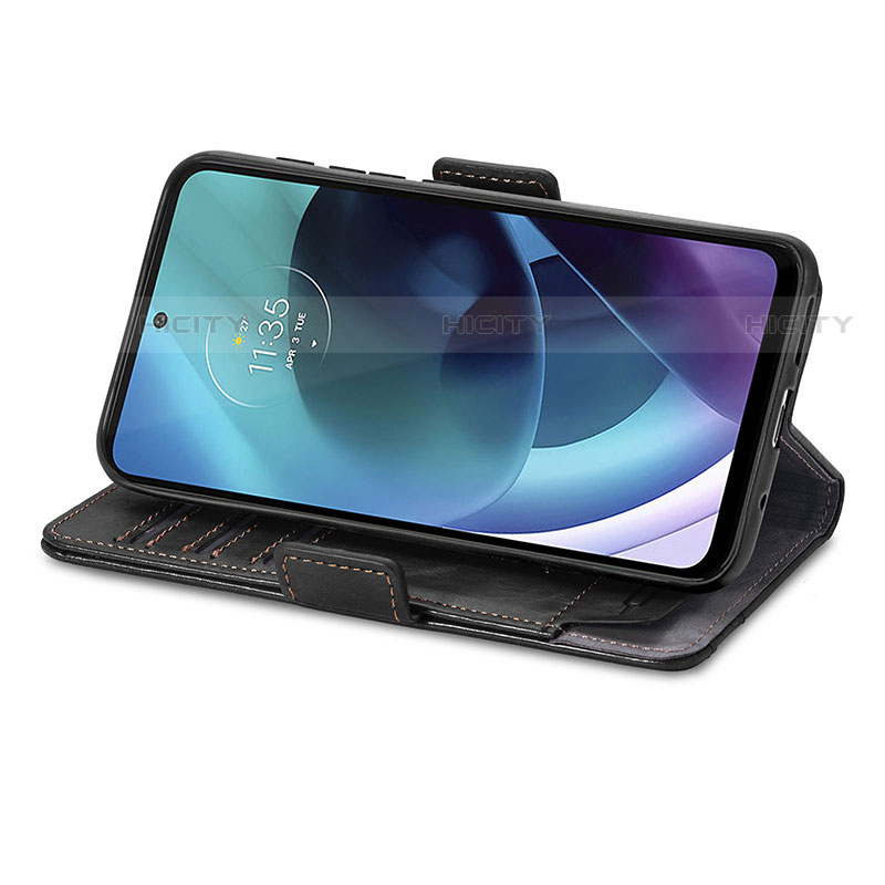 Handytasche Stand Schutzhülle Flip Leder Hülle S02D für Motorola Moto G71 5G