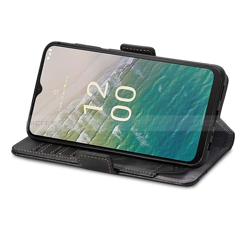 Handytasche Stand Schutzhülle Flip Leder Hülle S02D für Nokia C210