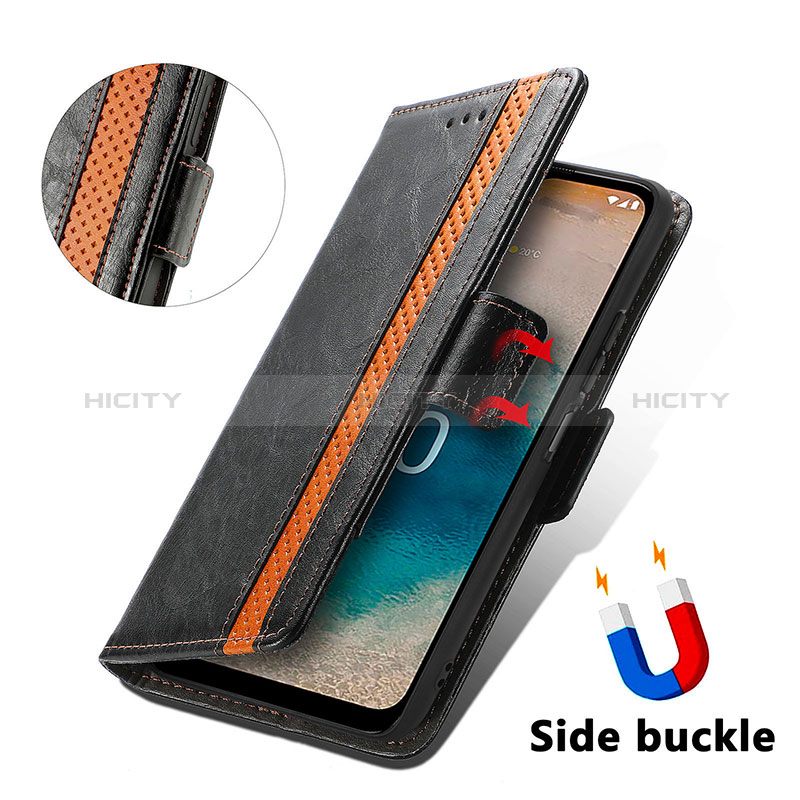 Handytasche Stand Schutzhülle Flip Leder Hülle S02D für Nokia G22 groß