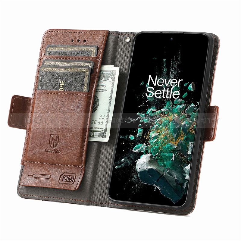 Handytasche Stand Schutzhülle Flip Leder Hülle S02D für OnePlus 10T 5G