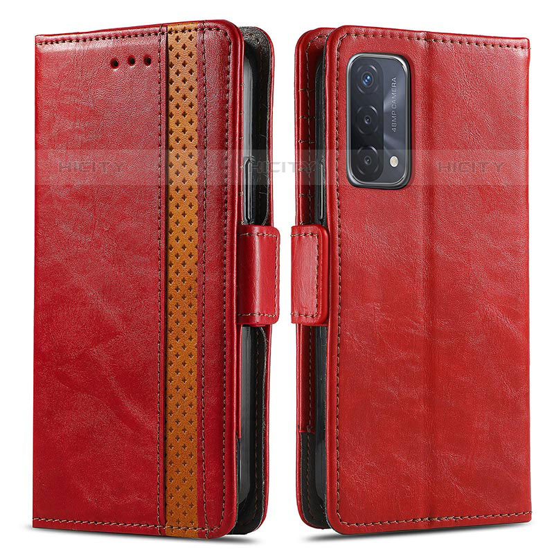 Handytasche Stand Schutzhülle Flip Leder Hülle S02D für OnePlus Nord N200 5G Rot