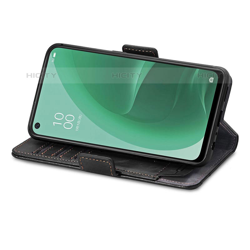 Handytasche Stand Schutzhülle Flip Leder Hülle S02D für Oppo A55S 5G