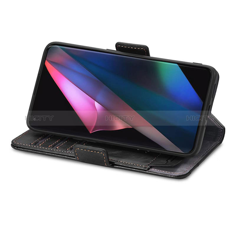 Handytasche Stand Schutzhülle Flip Leder Hülle S02D für Oppo Find X3 5G