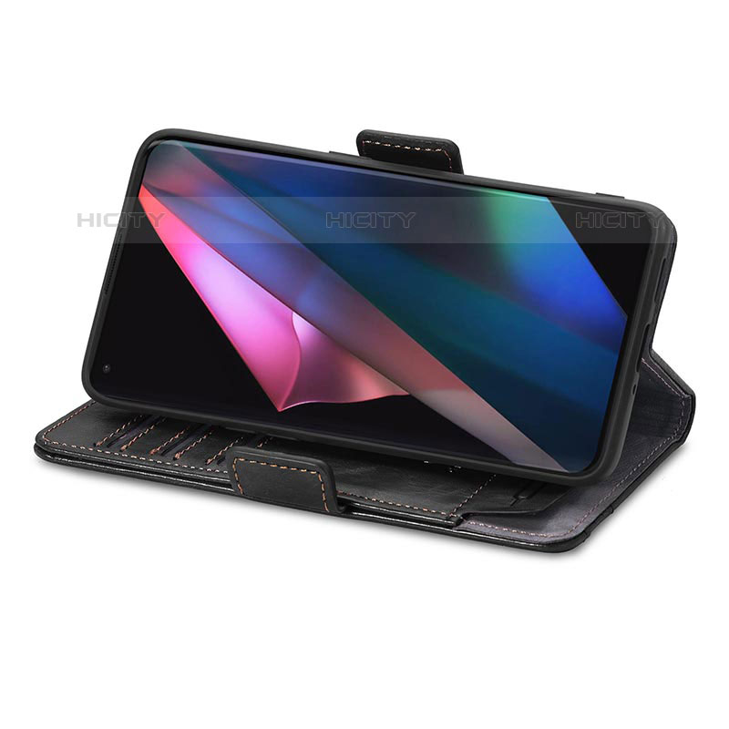 Handytasche Stand Schutzhülle Flip Leder Hülle S02D für Oppo Find X3 Pro 5G