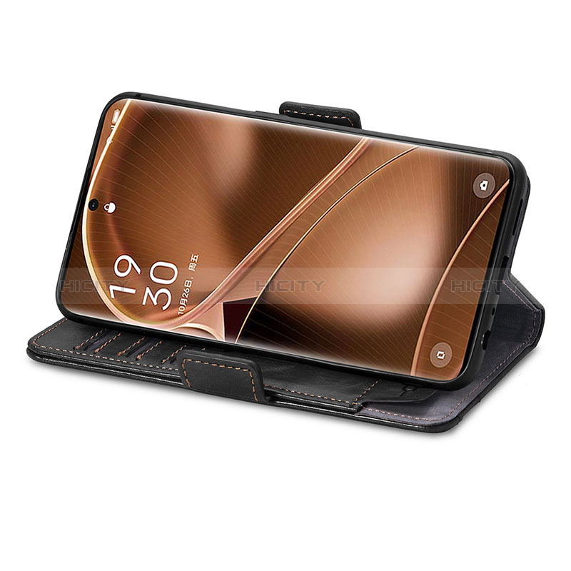 Handytasche Stand Schutzhülle Flip Leder Hülle S02D für Oppo Find X6 5G