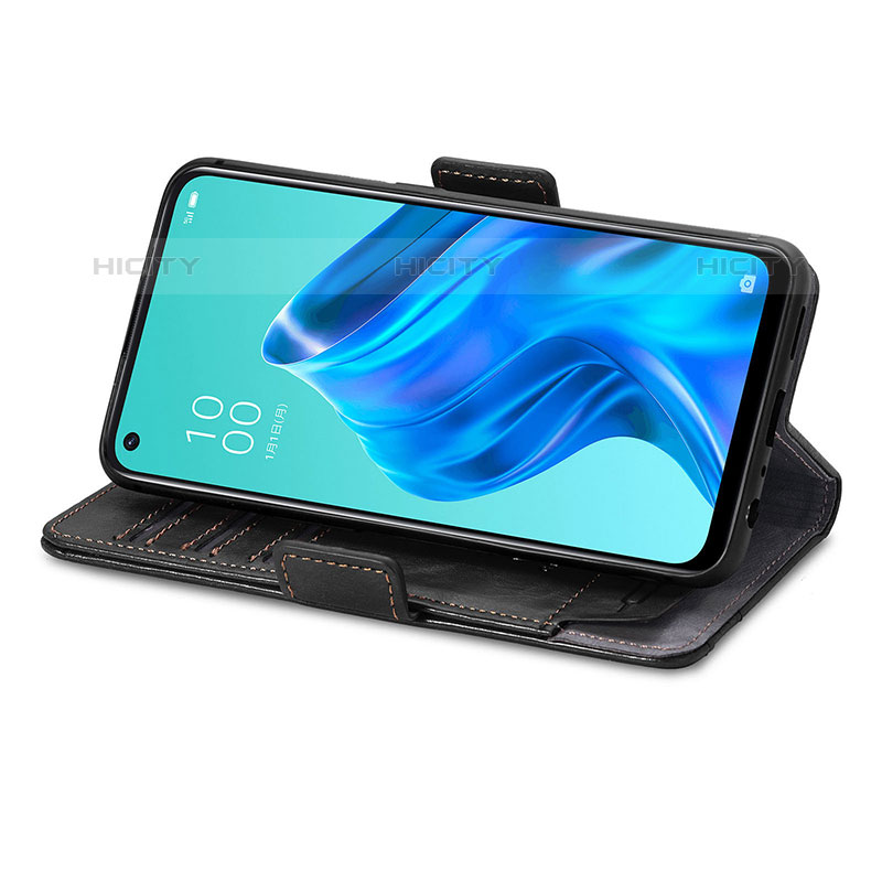 Handytasche Stand Schutzhülle Flip Leder Hülle S02D für Oppo Reno5 A groß